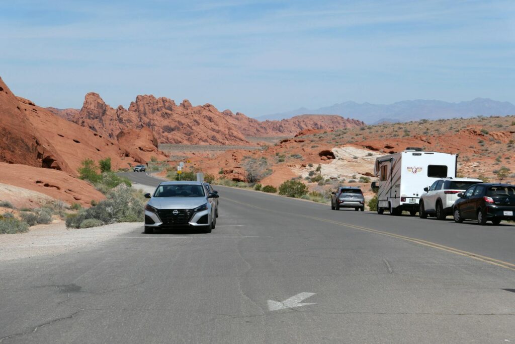 A rental car parked at a scenic Nevada location, showcasing the state's beauty. — no rental car insurance Nevada