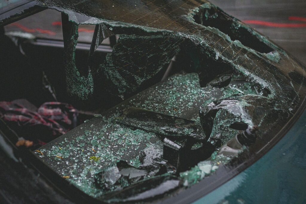Image of a car accident scene emphasizing the importance of liability insurance. — Nevada car insurance requirements