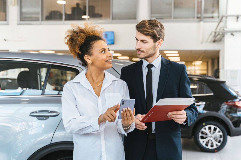 An image depicting a family car and discussing insurance options related to full coverage vs liability Nevada.