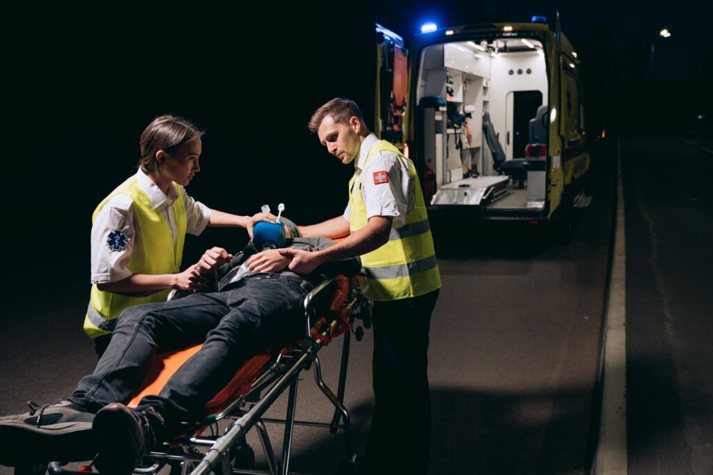 An image of medical treatment following a car accident. — after car accident Nevada