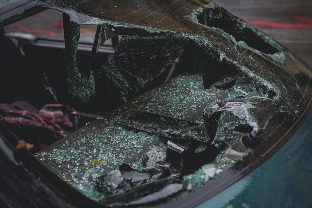 A photo of a car damaged by hail, showcasing one of the weather effects on insurance. — Nevada weather car insurance