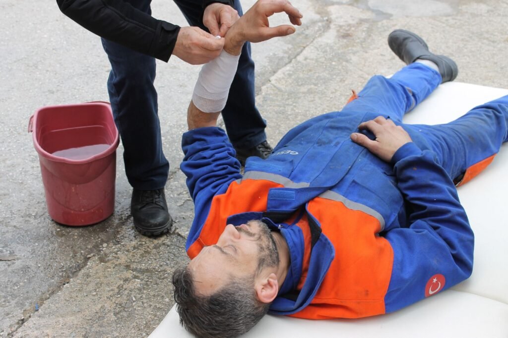 A photo of medical personnel attending to an injured person after a car accident. — after car accident Nevada