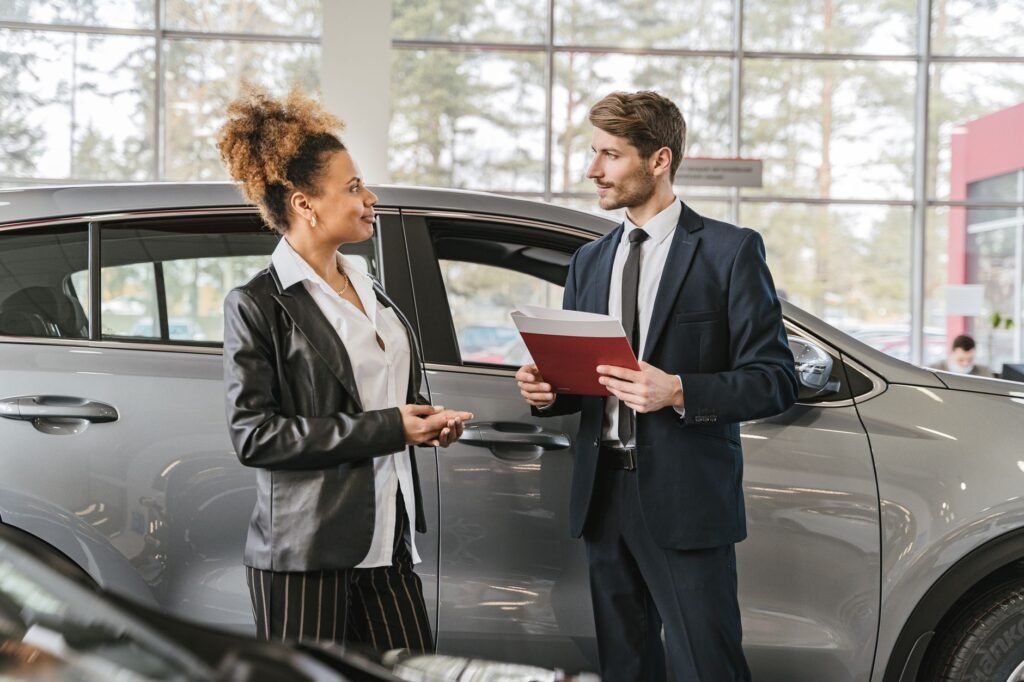 A photo of a customer service representative assisting a client with car insurance inquiries, highlighting the best car insurance in Nevada