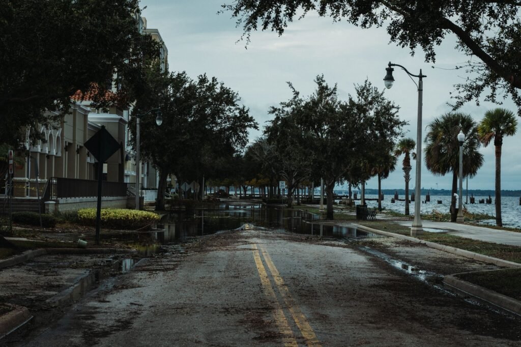 A photo of a flooded street in Nevada during a storm. — Nevada weather car insurance rates