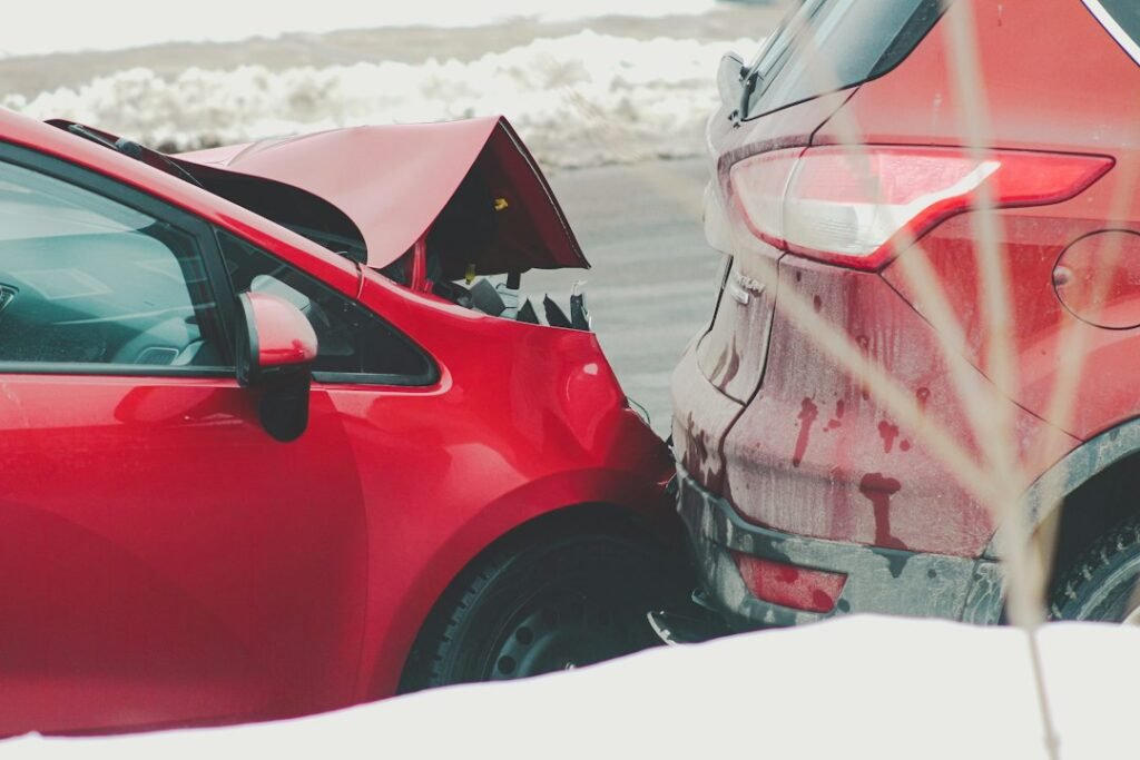 An image of a car accident scene illustrating the need for liability insurance. — full coverage vs liability insurance N…